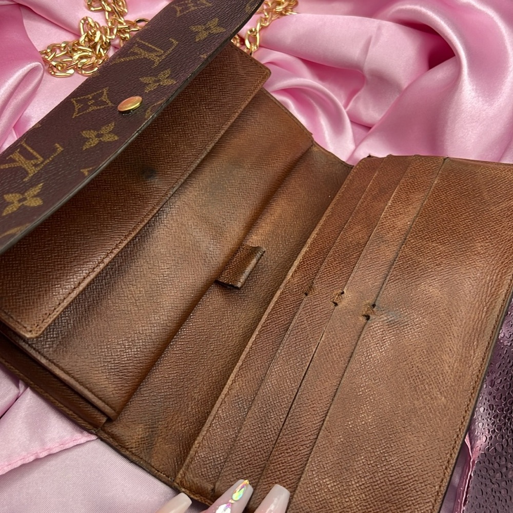 AUTHENTIC✨Louis Vuitton Brown and Gold Monogram Wallet / Clutch - Picture 11 of 15